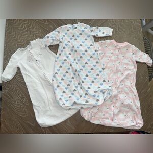 Baby Fleece Sleep Sack with long sleeves size 0-9 months Bundle of 3
